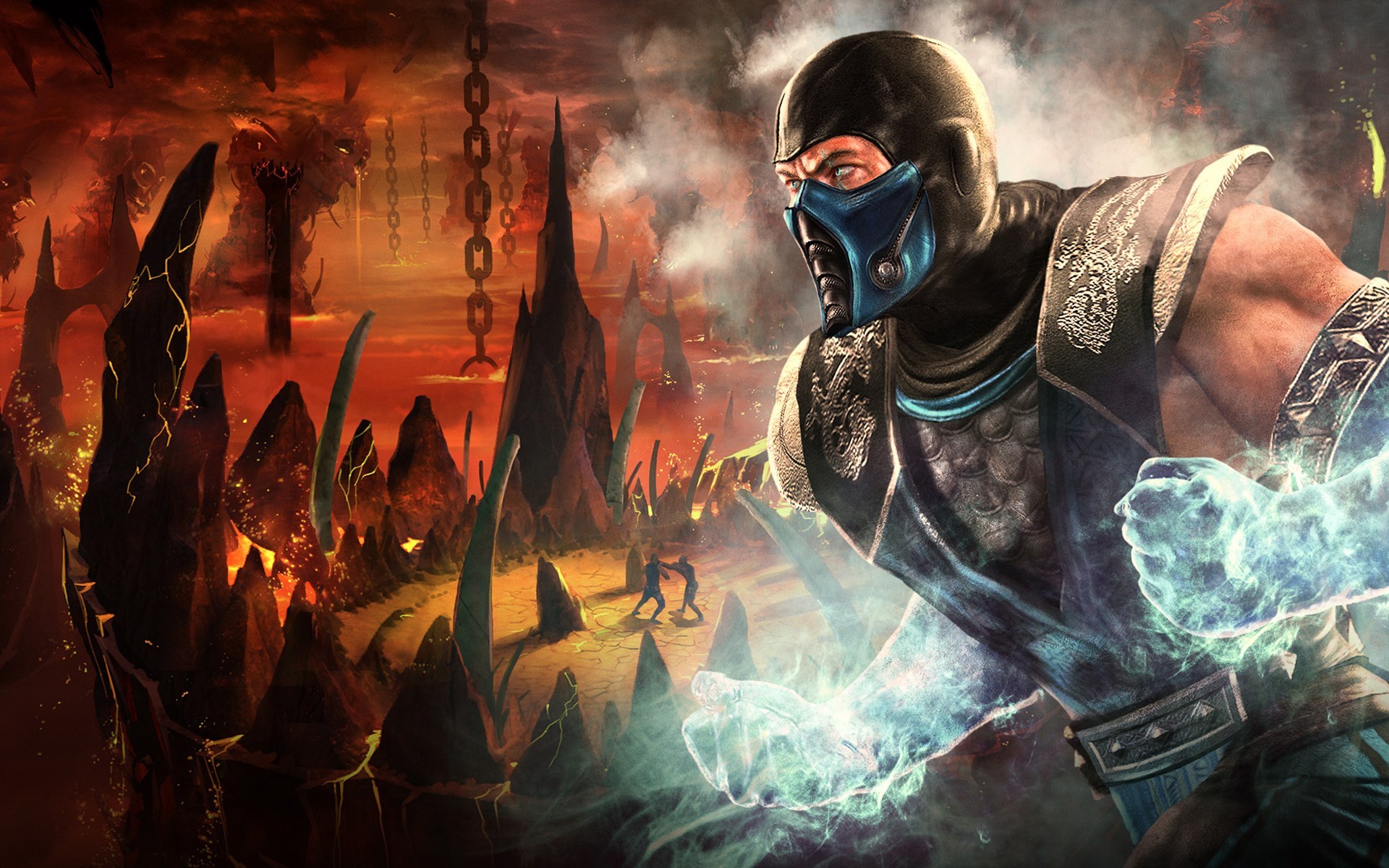 Mortal Kombat обои "Sub-Zero атака"