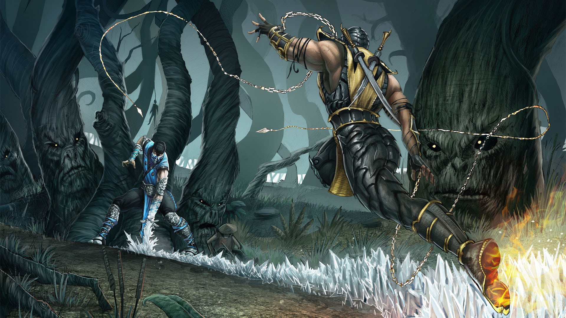 Mortal Kombat обои "Sub-Zero и Scorpion"