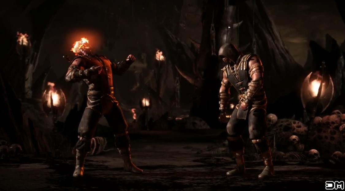 Mortal Kombat X Скорпион классическое фаталити видео