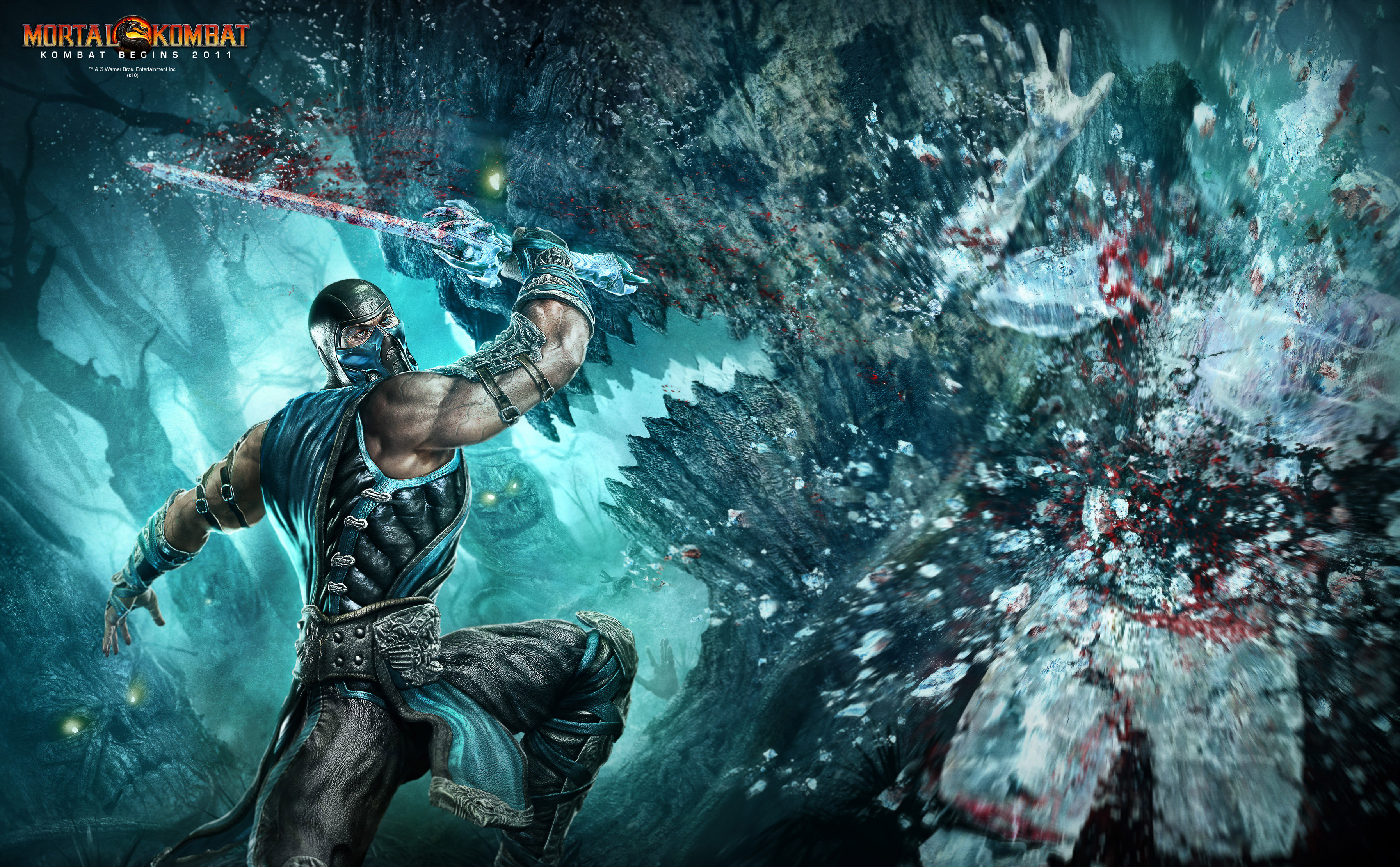 Mortal Kombat обои "Sub-Zero с мечом"