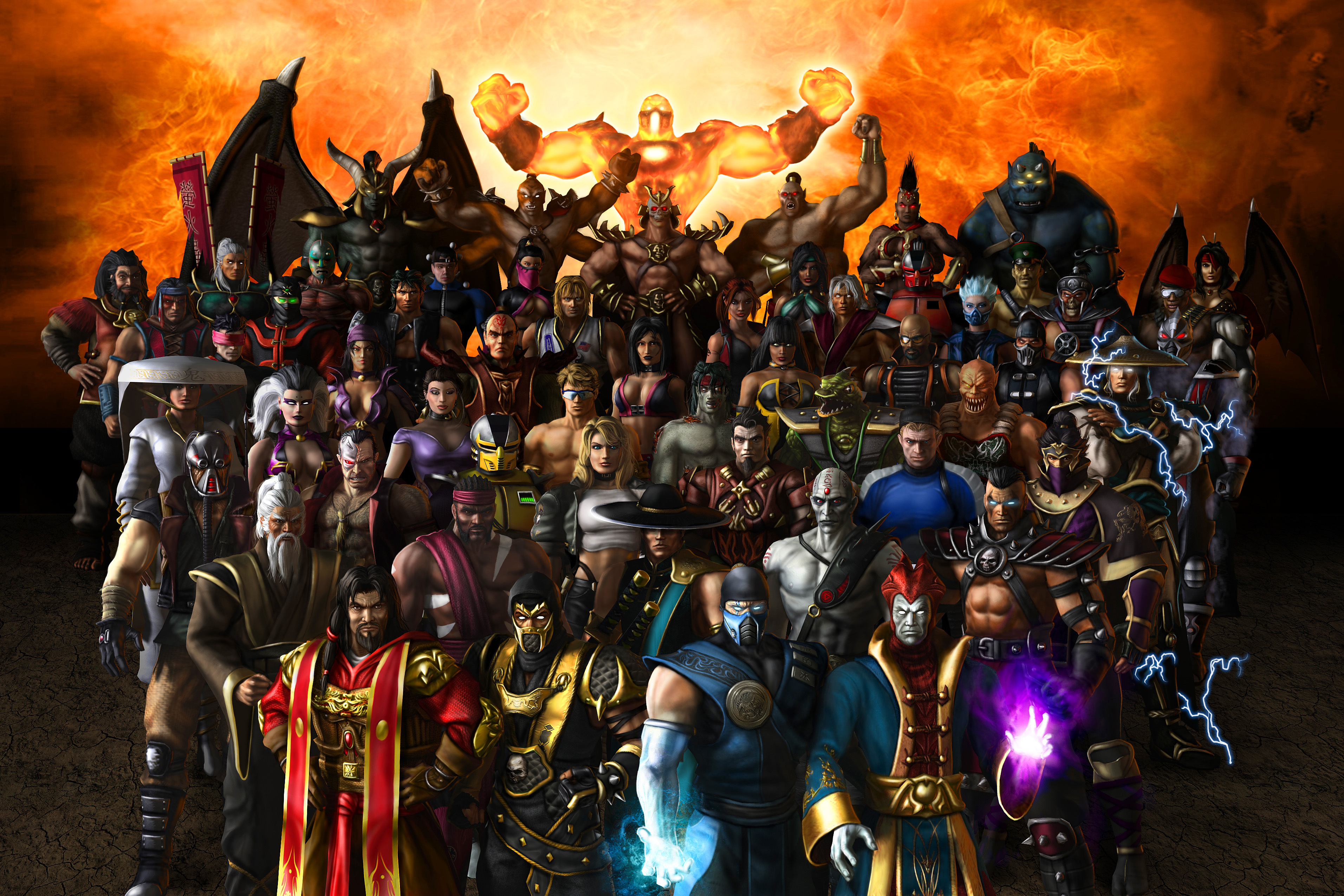 Mortal Kombat обои "Все бойцы"