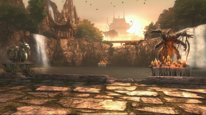 Mortal Kombat 9 арена - Shang Tsung's Gardens Day