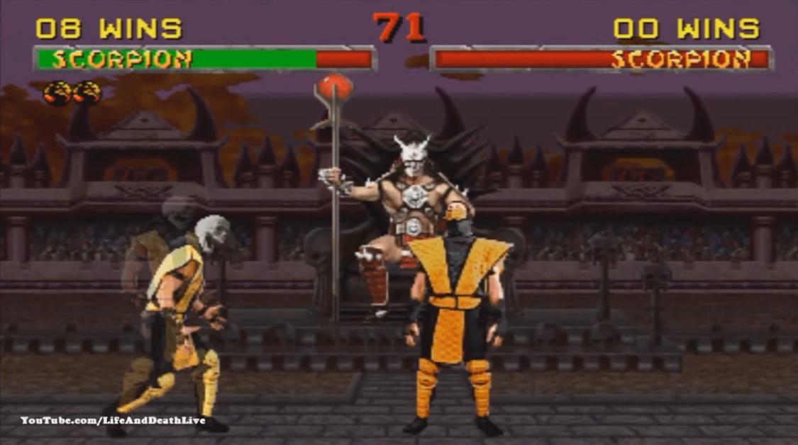 Mortal Kombat 2 Scorpion Фаталити, Бабалити и Френдшип