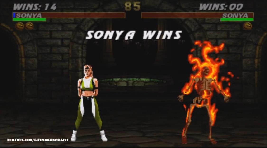Ultimate Mortal Kombat 3 видео - Соня Блэйд фаталити, анималити, бабалити, френдшип