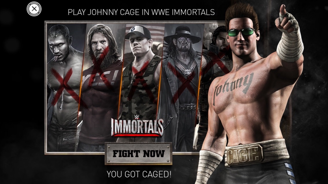 Джонни Кейдж в WWE Immortals