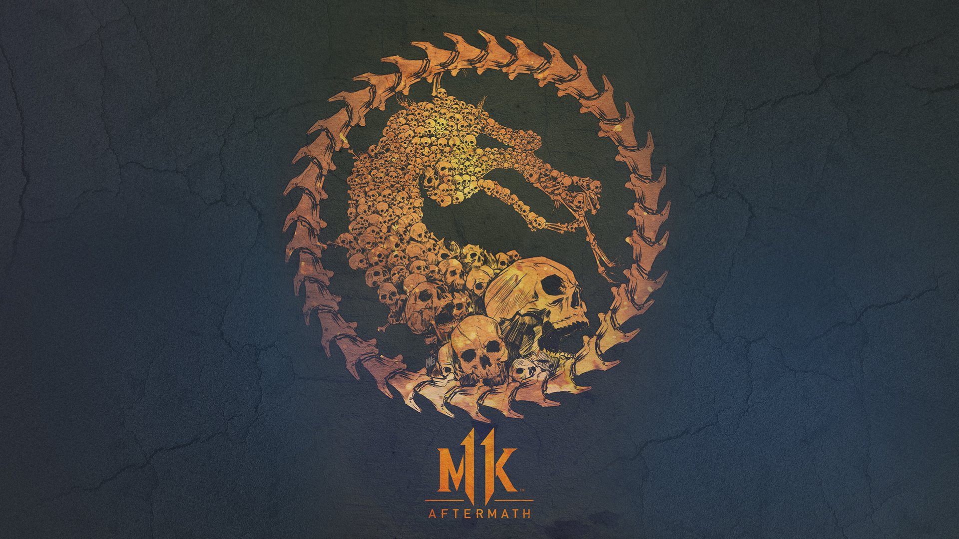 Лого дракон из черепов